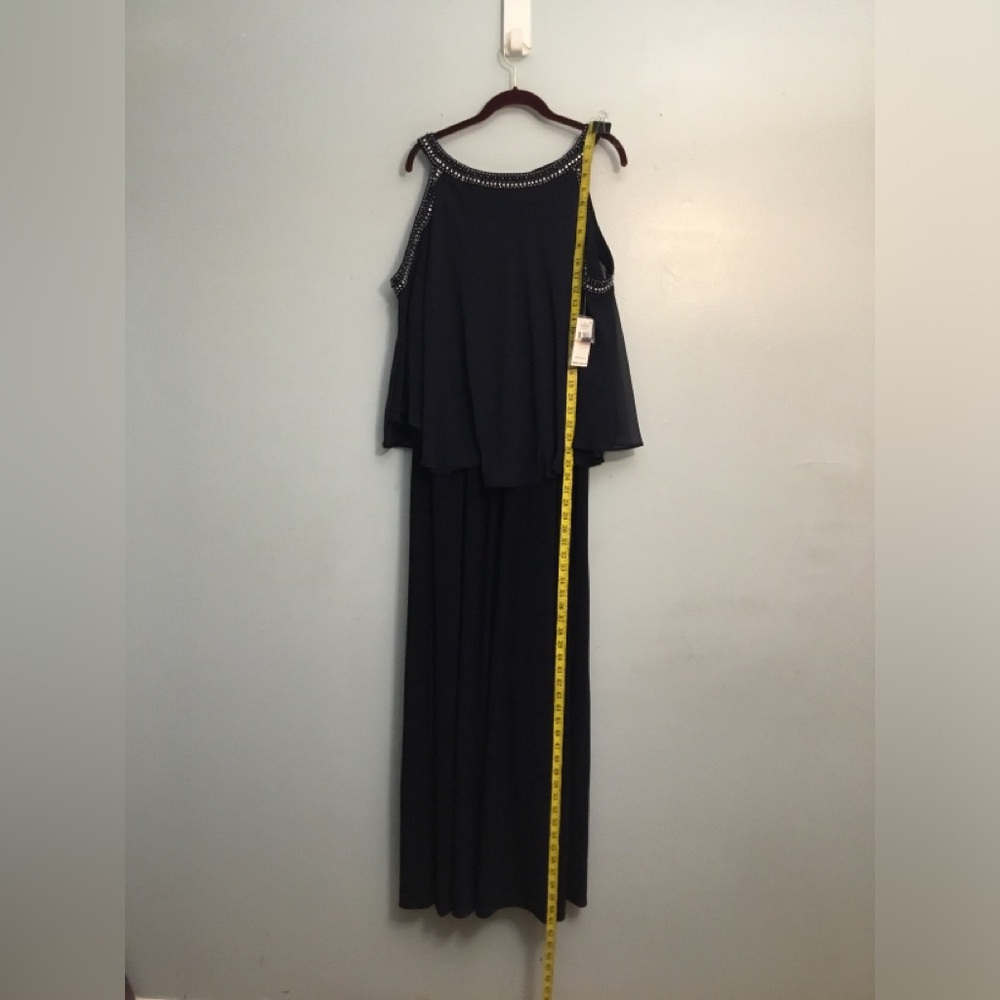 Alex Evenings Black Cold Shoulder Dress